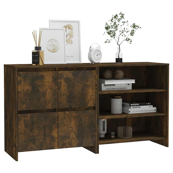 vidaXL 2-Piece Sideboard Smoked Oak Engineered Wood