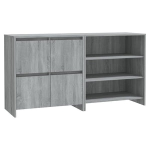 vidaXL 2-Piece Sideboard Grey Sonoma Chipboard