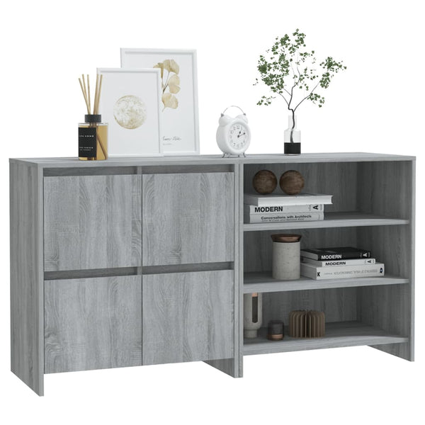 vidaXL 2-Piece Sideboard Grey Sonoma Chipboard