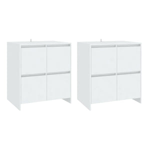 vidaXL Sideboards 2 pcs. White 70x41x75 cm Engineered Wood