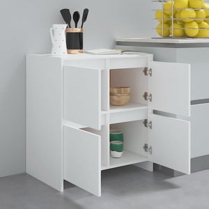 vidaXL Sideboards 2 pcs. White 70x41x75 cm Engineered Wood