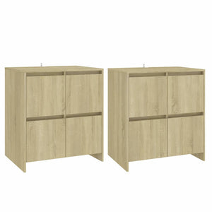 vidaXL Sideboards 2 pcs. Sonoma Oak 70x41x75 cm Engineered Wood