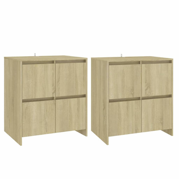 vidaXL Sideboards 2 pcs. Sonoma Oak 70x41x75 cm Engineered Wood