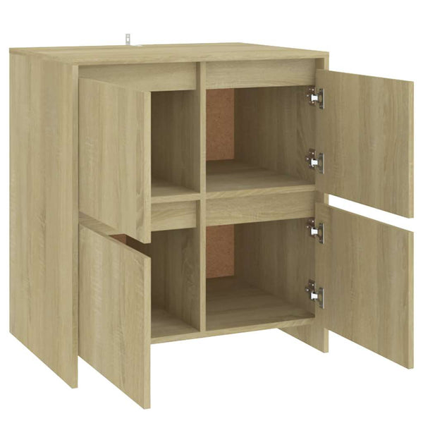 vidaXL Sideboards 2 pcs. Sonoma Oak 70x41x75 cm Engineered Wood