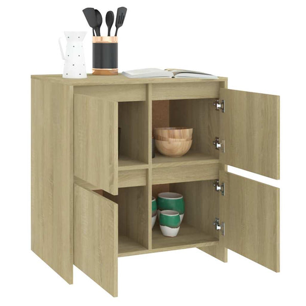 vidaXL Sideboards 2 pcs. Sonoma Oak 70x41x75 cm Engineered Wood