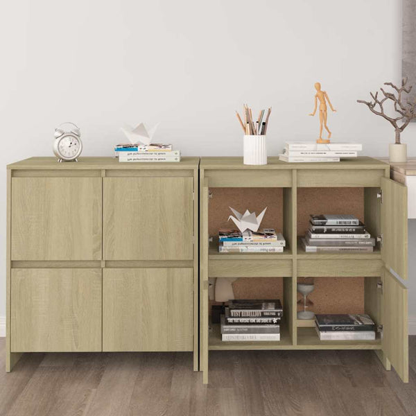 vidaXL Sideboards 2 pcs. Sonoma Oak 70x41x75 cm Engineered Wood