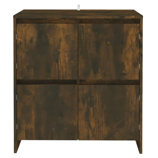 vidaXL Sideboards 2 pcs. Smoked Oak 70x41x75 cm Engineered Wood