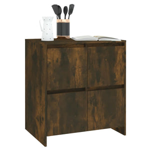 vidaXL Sideboards 2 pcs. Smoked Oak 70x41x75 cm Engineered Wood