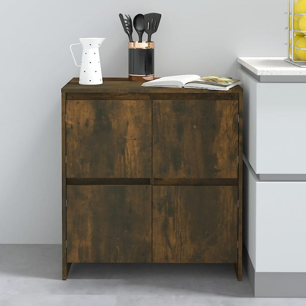 vidaXL Sideboards 2 pcs. Smoked Oak 70x41x75 cm Engineered Wood