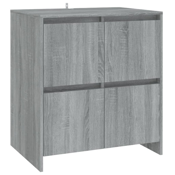 vidaXL Sideboards 2 pcs. Grey Sonoma 70x41x75 cm Engineered Wood