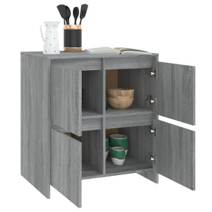 vidaXL Sideboards 2 pcs. Grey Sonoma 70x41x75 cm Engineered Wood
