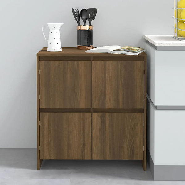 vidaXL Sideboards 2 pcs. Oak Brown 70x41x75 cm Engineered Wood