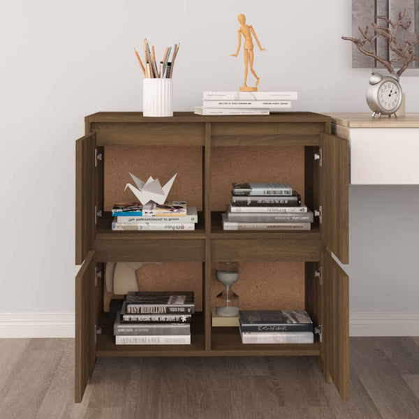 vidaXL Sideboards 2 pcs. Oak Brown 70x41x75 cm Engineered Wood