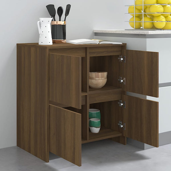 vidaXL Sideboards 2 pcs. Oak Brown 70x41x75 cm Engineered Wood