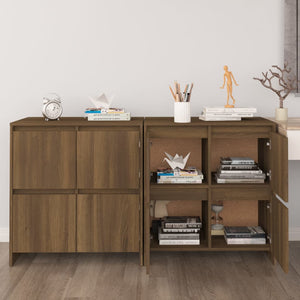 vidaXL Sideboards 2 pcs. Oak Brown 70x41x75 cm Engineered Wood