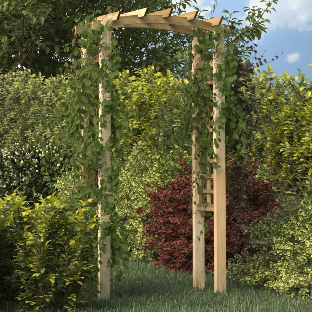 vidaXL Rose Arch 110x60x210 cm Solid Pine Wood Impregnated