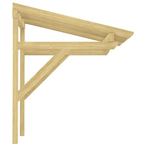 vidaXL Door Canopy 100x100x80 cm Solid Pine Impregnated