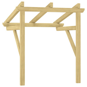 vidaXL Door Canopy 100x100x80 cm Solid Pine Impregnated