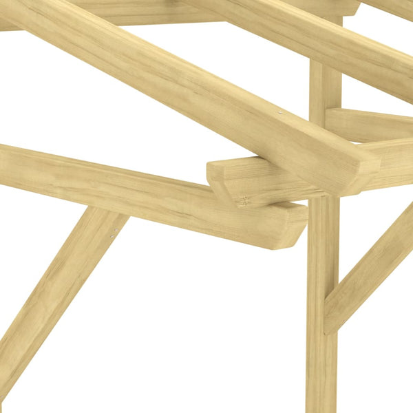 vidaXL Door Canopy 100x100x80 cm Solid Pine Impregnated