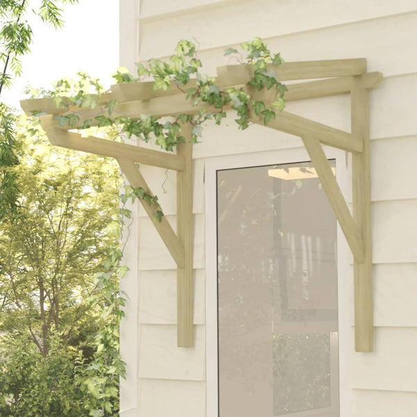 vidaXL Door Canopy 100x100x80 cm Solid Pine Impregnated