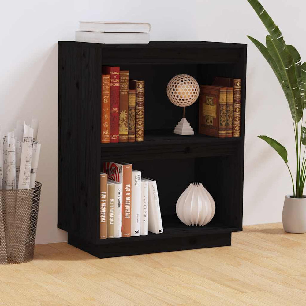 vidaXL Sideboard Black 60x34x75 cm Solid Pine Wood