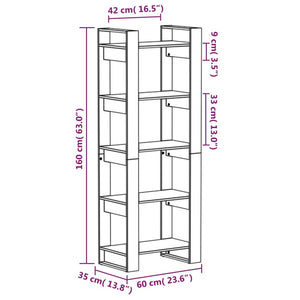 vidaXL Bookcase/Room Divider 60x35x160 cm Solid Wood