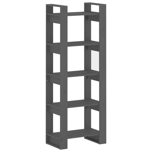vidaXL Bookcase/Room Divider Grey 60x35x160 cm Solid Wood