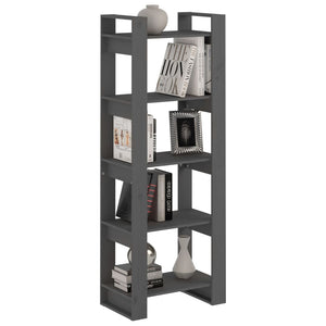 vidaXL Bookcase/Room Divider Grey 60x35x160 cm Solid Wood