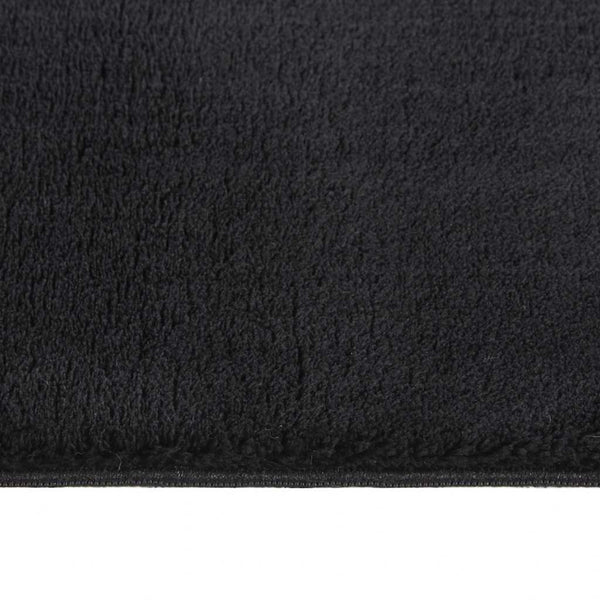 Waschbarer Teppich Kurzflor 160x230 Schwarz