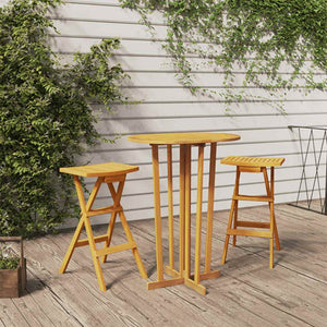 vidaXL Folding Bar Table 90x65x105 cm Solid Teak Wood