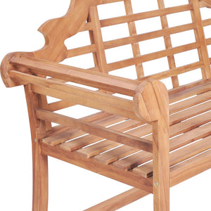 vidaXL Garden Bench 127x58.5x92.5 cm Solid Teak Wood