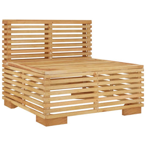 vidaXL Garden Center Sofa with Cream Cushions Solid Teak Wood