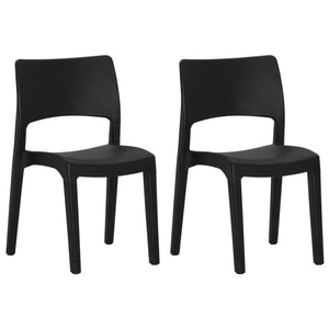 vidaXL Garden Chairs 2 pcs. Polypropylene Anthracite