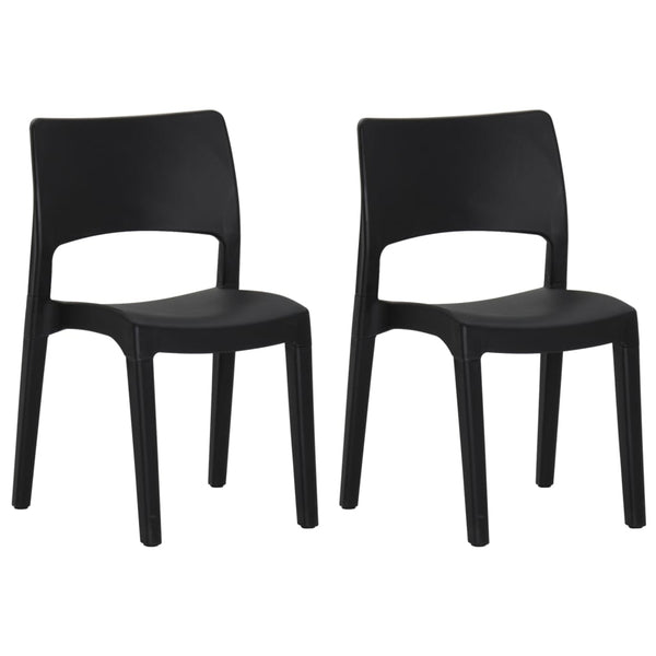 vidaXL Garden Chairs 2 pcs. Polypropylene Anthracite