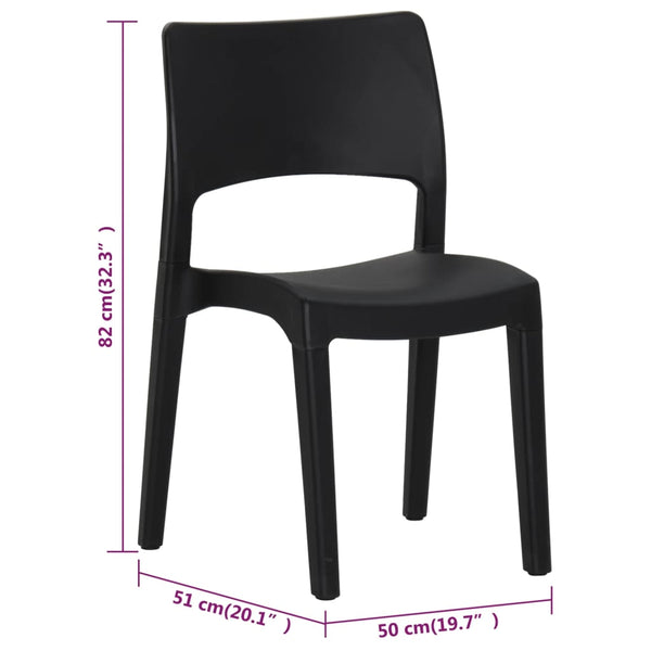 vidaXL Garden Chairs 2 pcs. Polypropylene Anthracite
