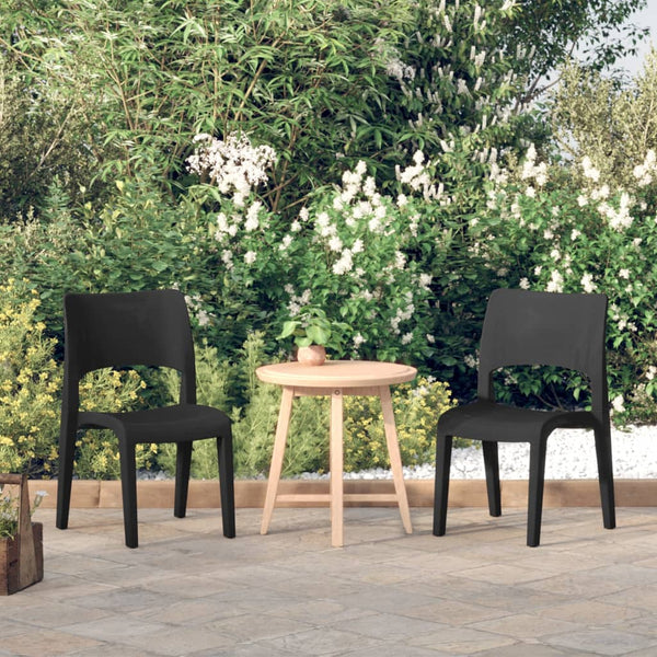 vidaXL Garden Chairs 2 pcs. Polypropylene Anthracite