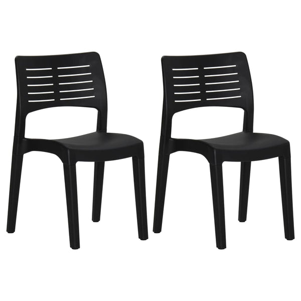 vidaXL Garden Chairs 2 pcs. Anthracite Polypropylene