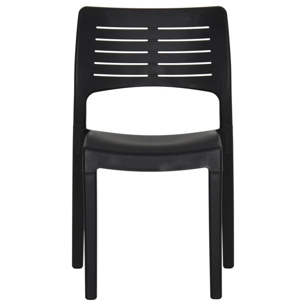 vidaXL Garden Chairs 2 pcs. Anthracite Polypropylene