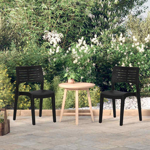 vidaXL Garden Chairs 2 pcs. Anthracite Polypropylene