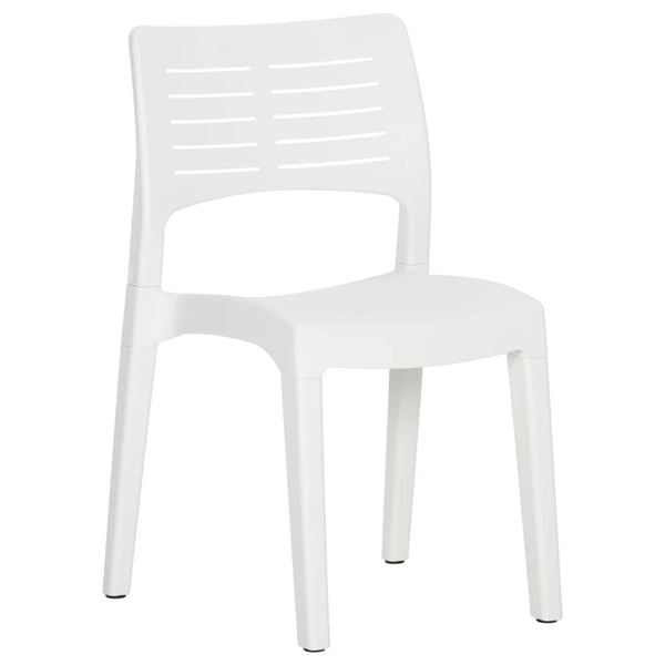 vidaXL Garden Chairs 2 pcs. White Polypropylene
