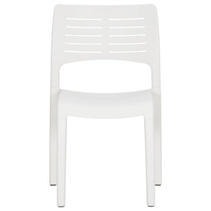 vidaXL Garden Chairs 2 pcs. White Polypropylene