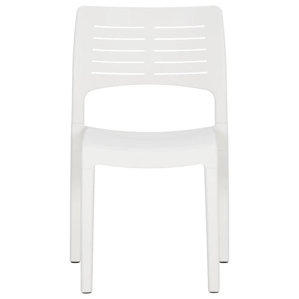 vidaXL Garden Chairs 2 pcs. White Polypropylene