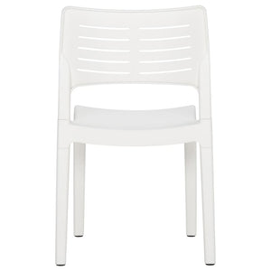vidaXL Garden Chairs 2 pcs. White Polypropylene