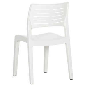 vidaXL Garden Chairs 2 pcs. White Polypropylene