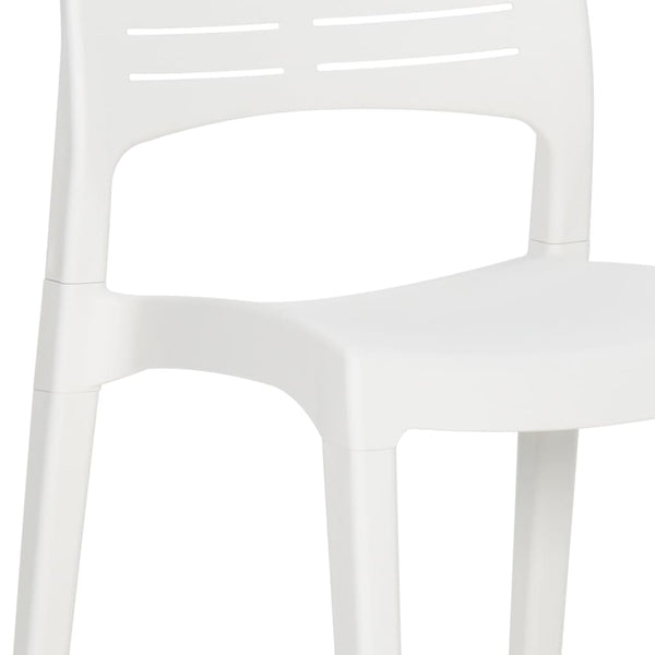 vidaXL Garden Chairs 2 pcs. White Polypropylene