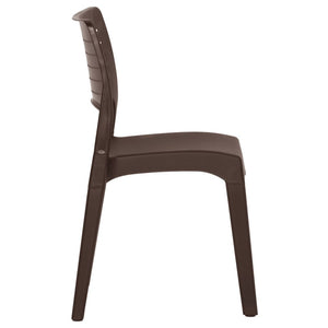 vidaXL Garden Chairs 2 pcs Moka Polypropylene