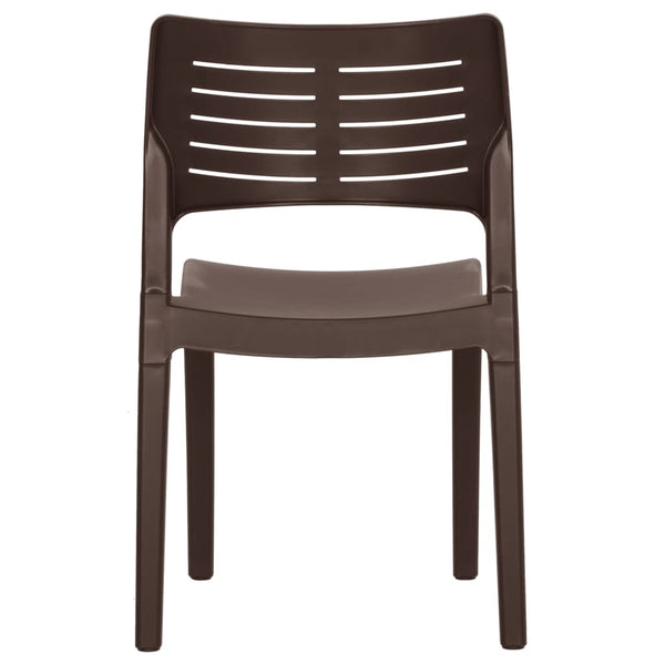 vidaXL Garden Chairs 2 pcs Moka Polypropylene