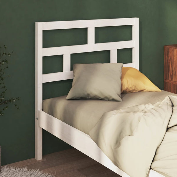 vidaXL Headboard White 96x4x100 cm Solid Pine Wood