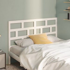 vidaXL Headboard White 141x4x100 cm Solid Pine Wood