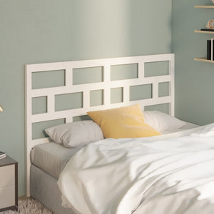 vidaXL Headboard White 141x4x100 cm Solid Pine Wood